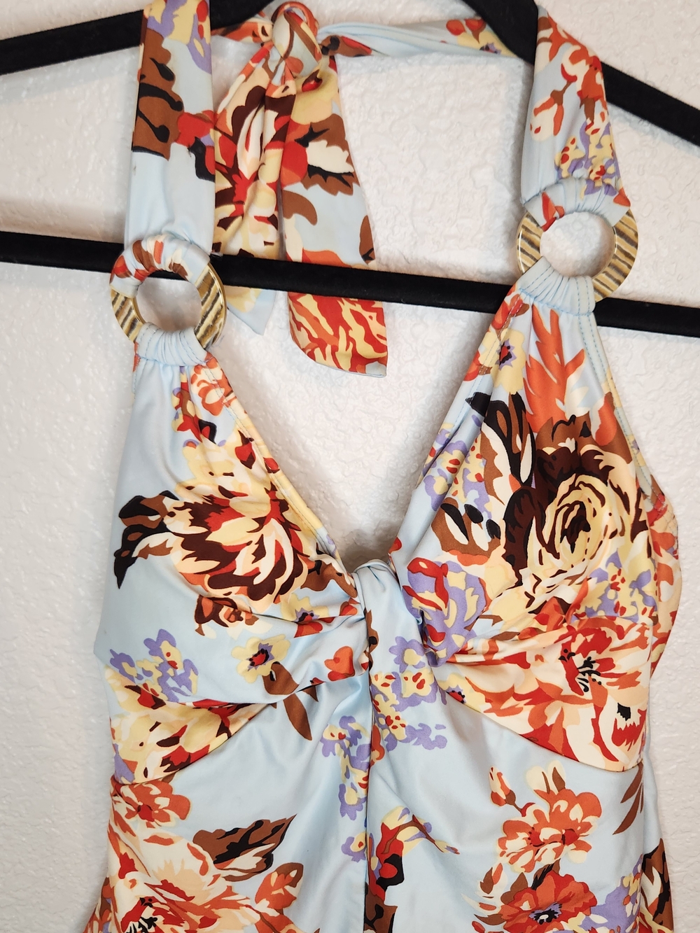 Antonio Melani blue floral tankini set skort 2 piece swimsuit S - Picture 14 of 16